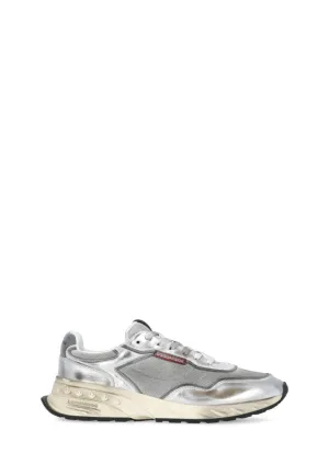 Grey Leather Sprinter Sneakers