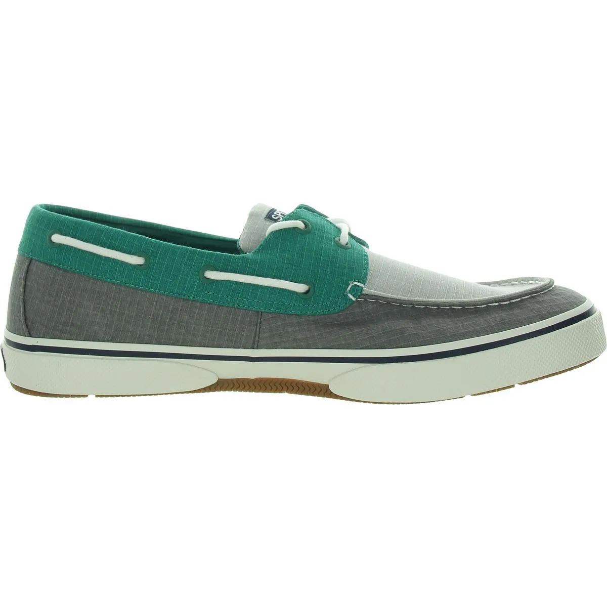 Halyard 2-Eye Mens Mixed Media Canvas Boat Shoes