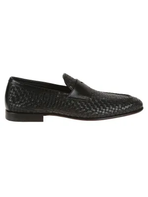 Handmade Woven Leather Moccasins With Tapered Shape