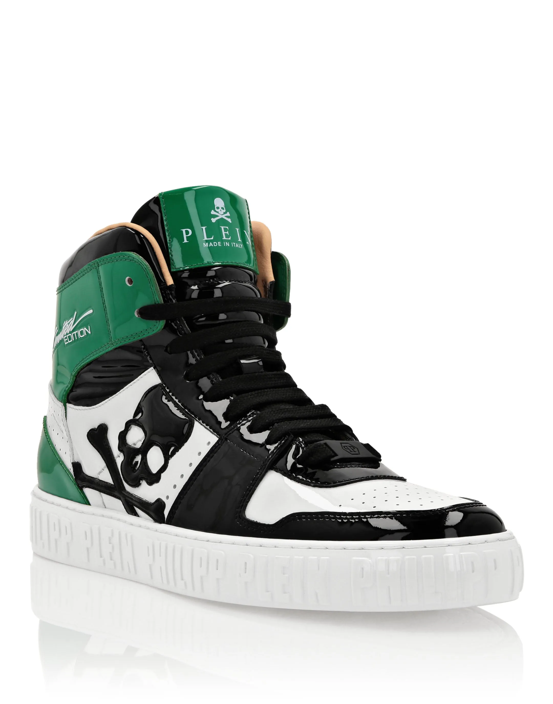 HI-TOP SNEAKERS NOTORIOUS PATENT SKULL