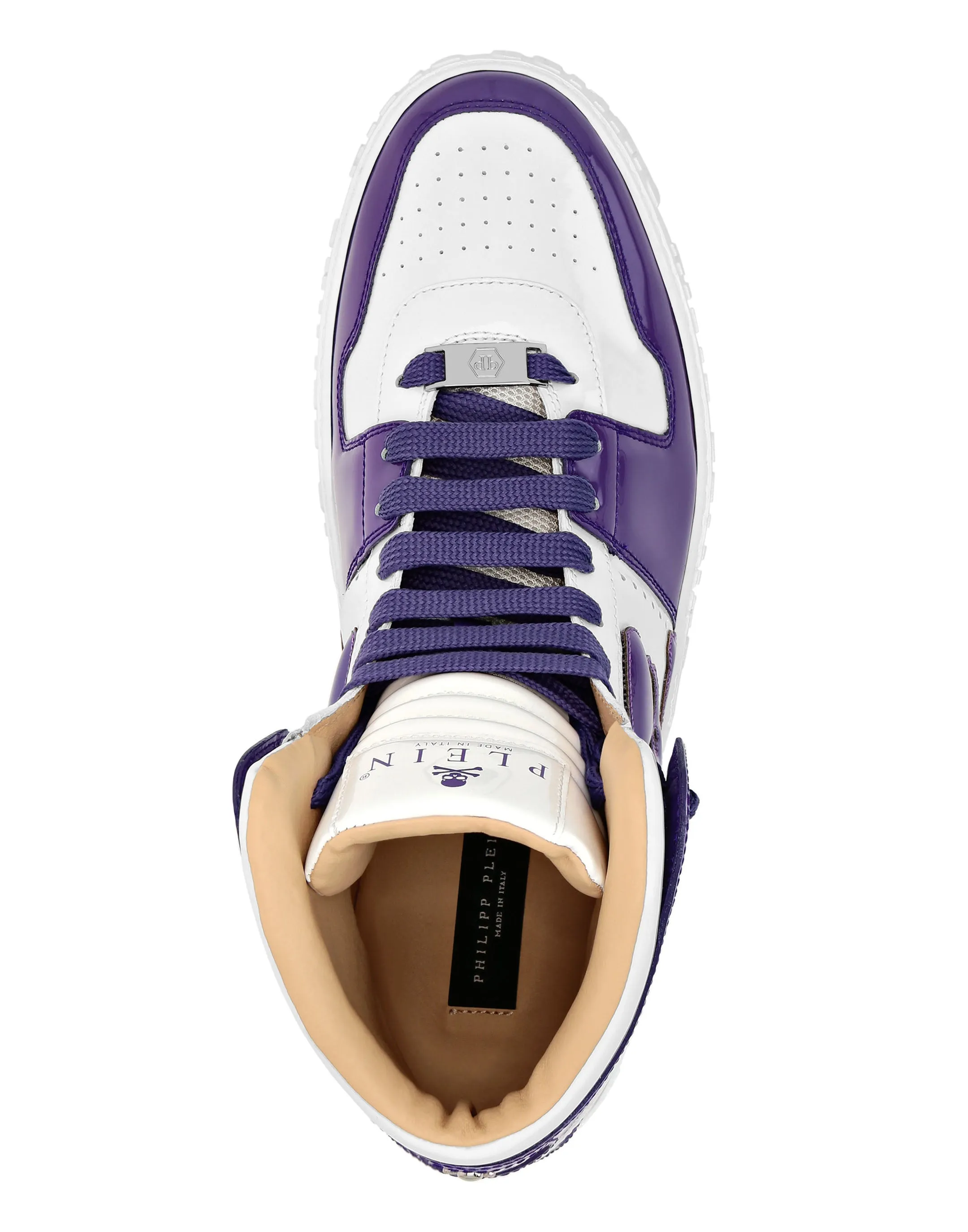 HI-TOP SNEAKERS NOTORIOUS PATENT SKULL
