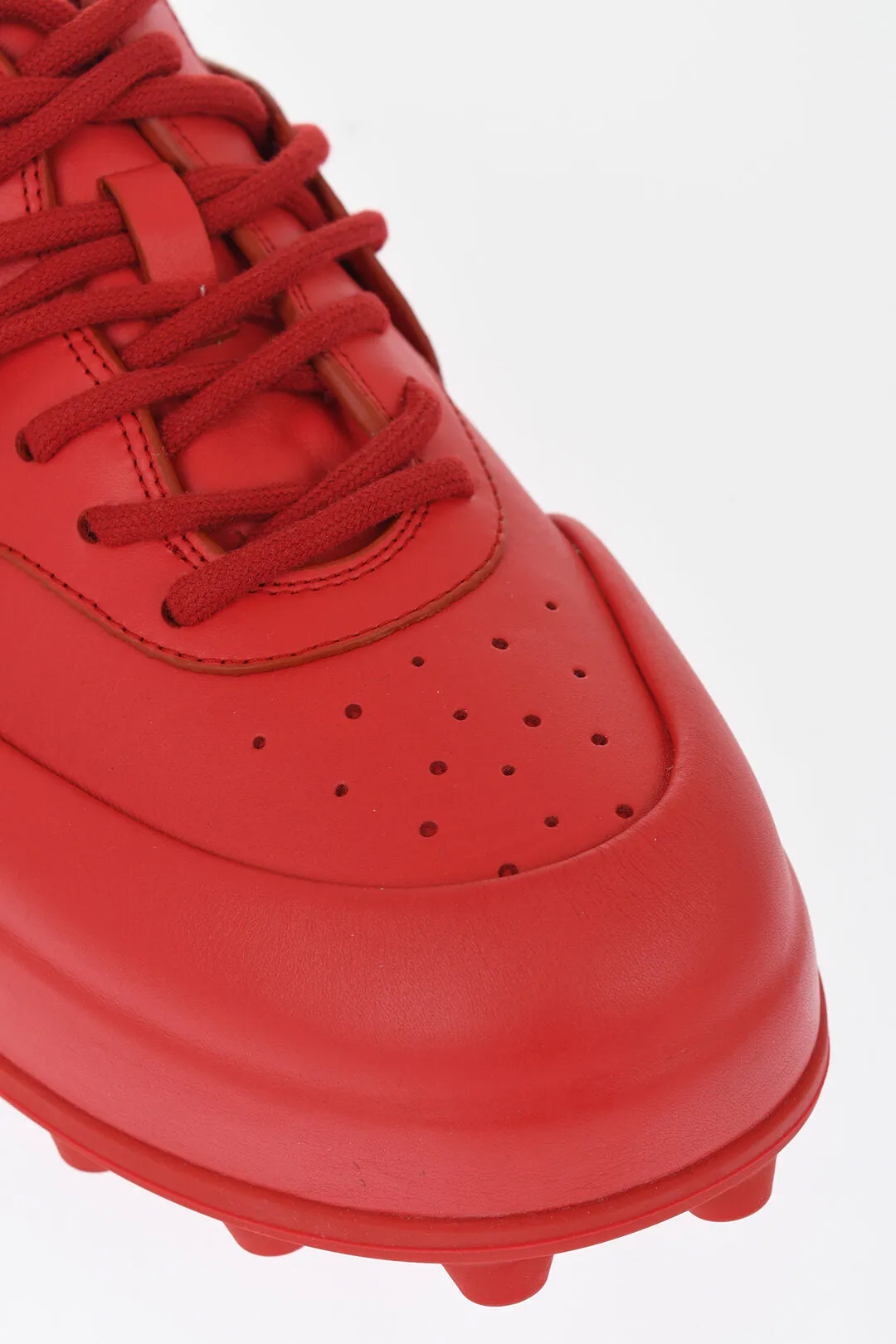 Jil Sander Leather Sporty Lace-Up Sneakers