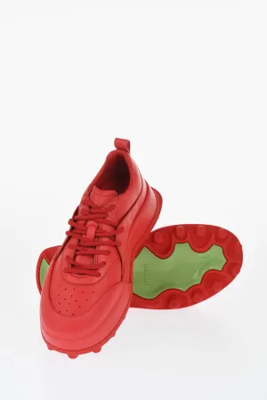 Jil Sander Leather Sporty Lace-Up Sneakers