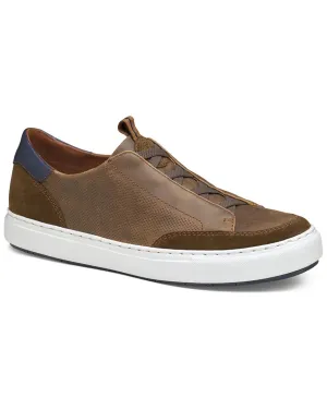 Johnston & Murphy Anson Stretch Lace-To-Toe Leather Sneaker