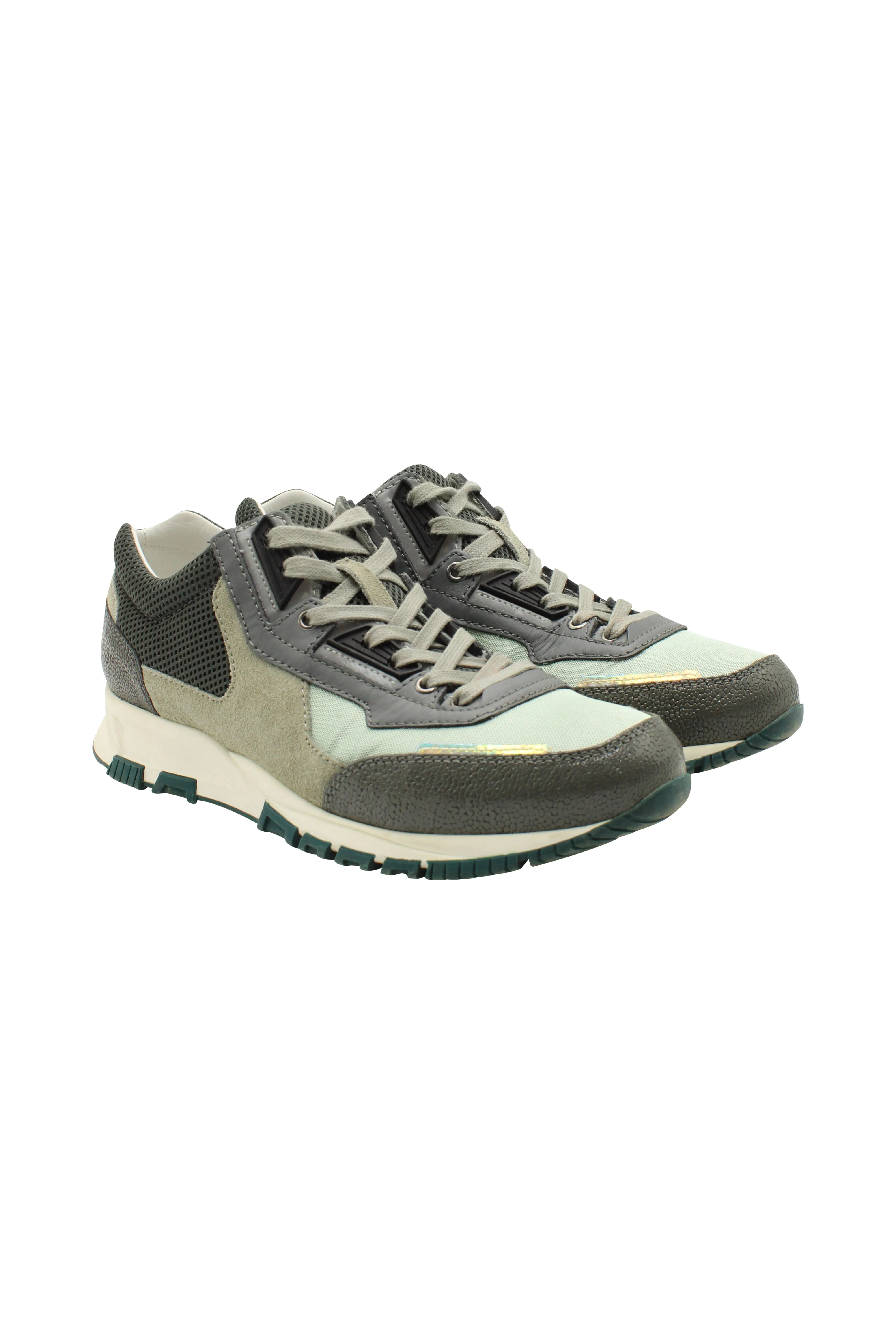 Lanvin Textured Sneakers in Multicolor Suede