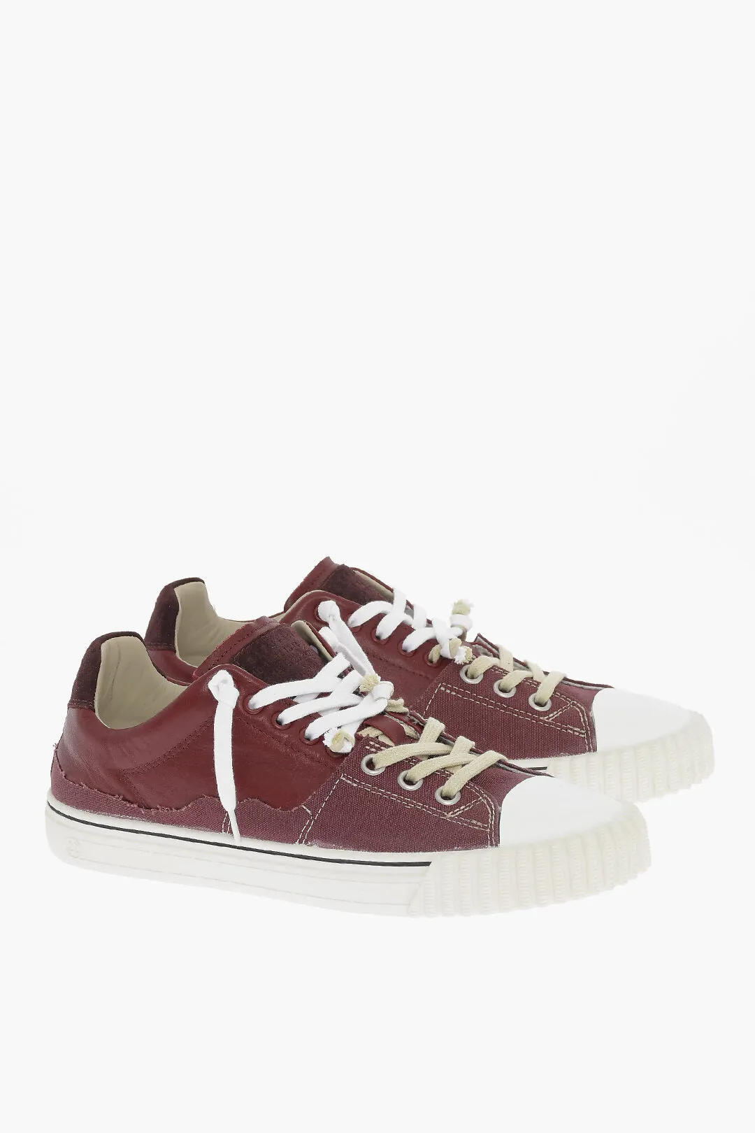 Maison Margiela Mm22 Leather And Fabric New Evolution Low Top Sneakers