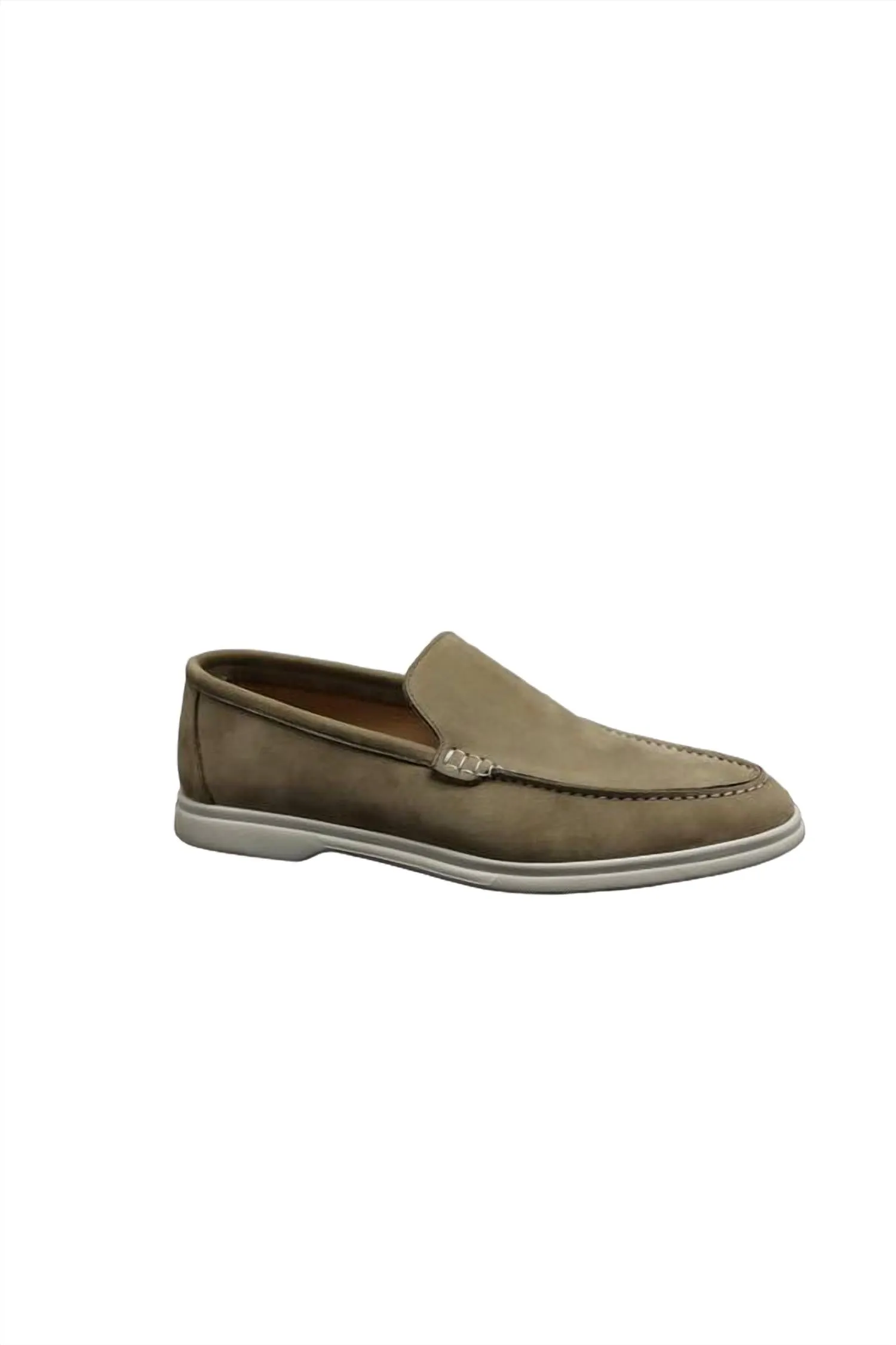 Men Yacht Leather Loafers In Tan