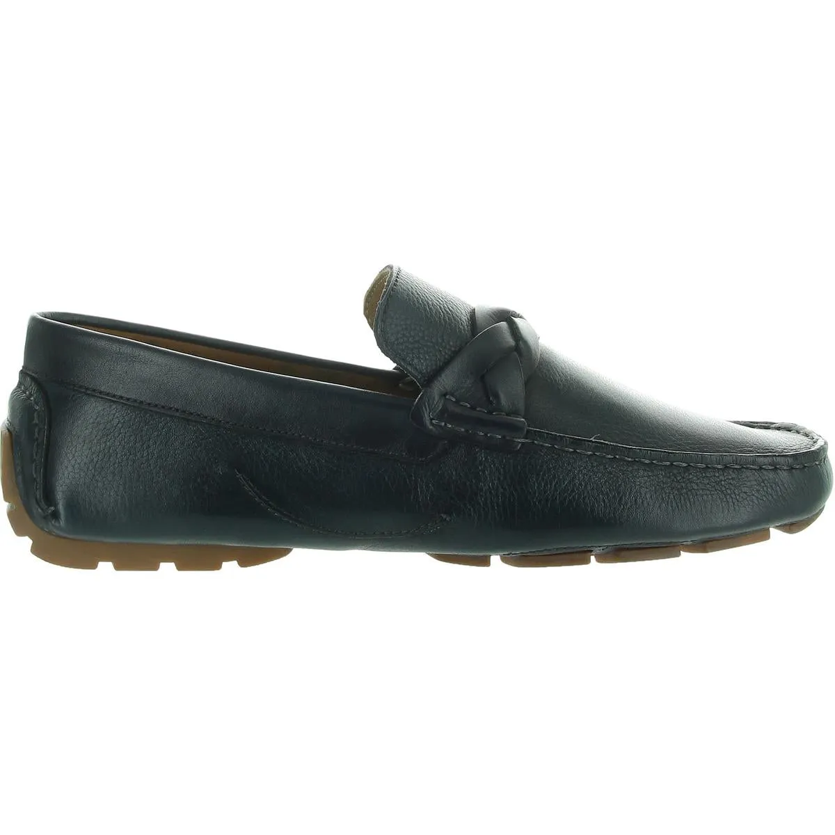 Mens Braided Leather Driving Moccasins
