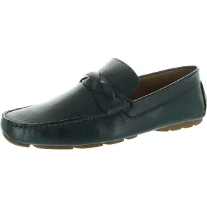 Mens Braided Leather Driving Moccasins