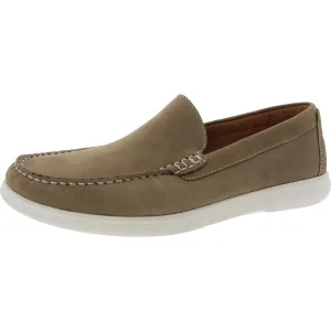 Mens Cushioned Footbed Faux Leather Slip-on Shoes