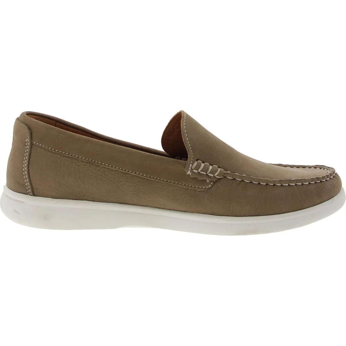Mens Cushioned Footbed Faux Leather Slip-on Shoes