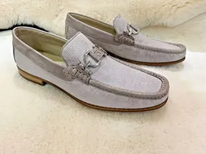 Men's Dacio Leather Driver Loafer In Ecru