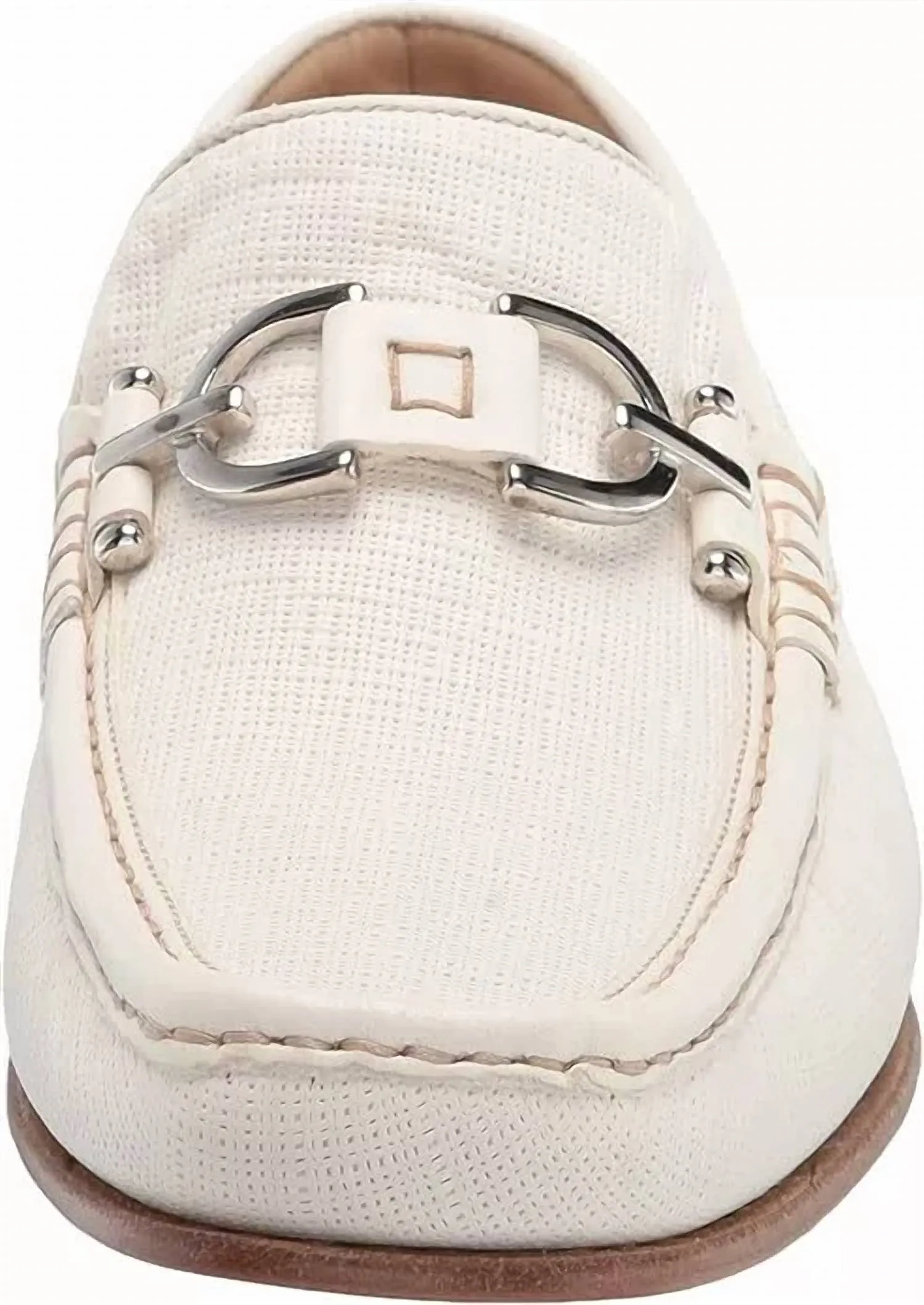 Men's Dacio Leather Driver Loafer In Ivory
