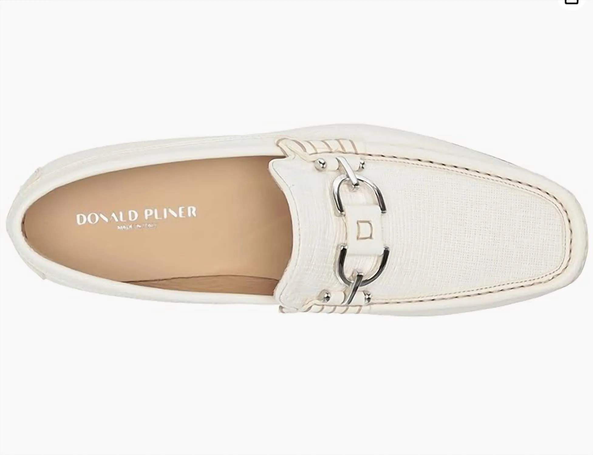 Men's Dacio Leather Driver Loafer In Ivory