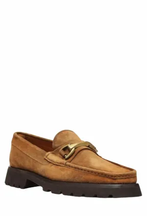 Men's Davey Treated Suede Loafer In Cognac