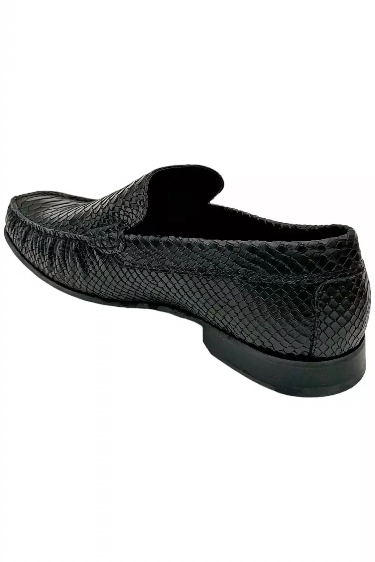 Men's Dean Woven Leather Loafer In Black