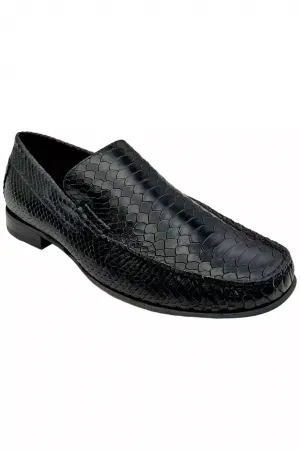 Men's Dean Woven Leather Loafer In Black