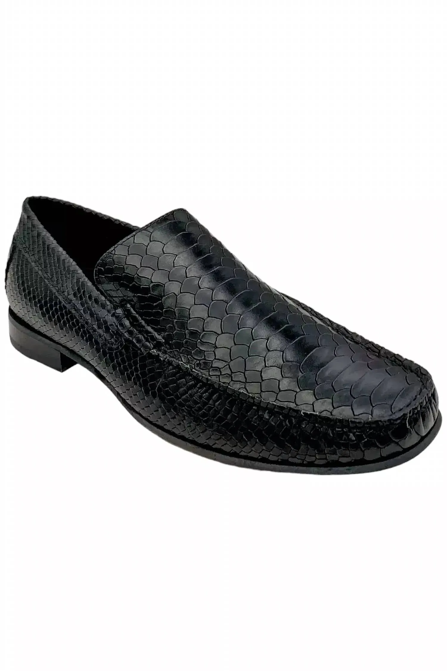 Men's Dean Woven Leather Loafer In Black