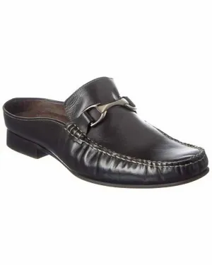 Men's Devon Leather Mule In Black