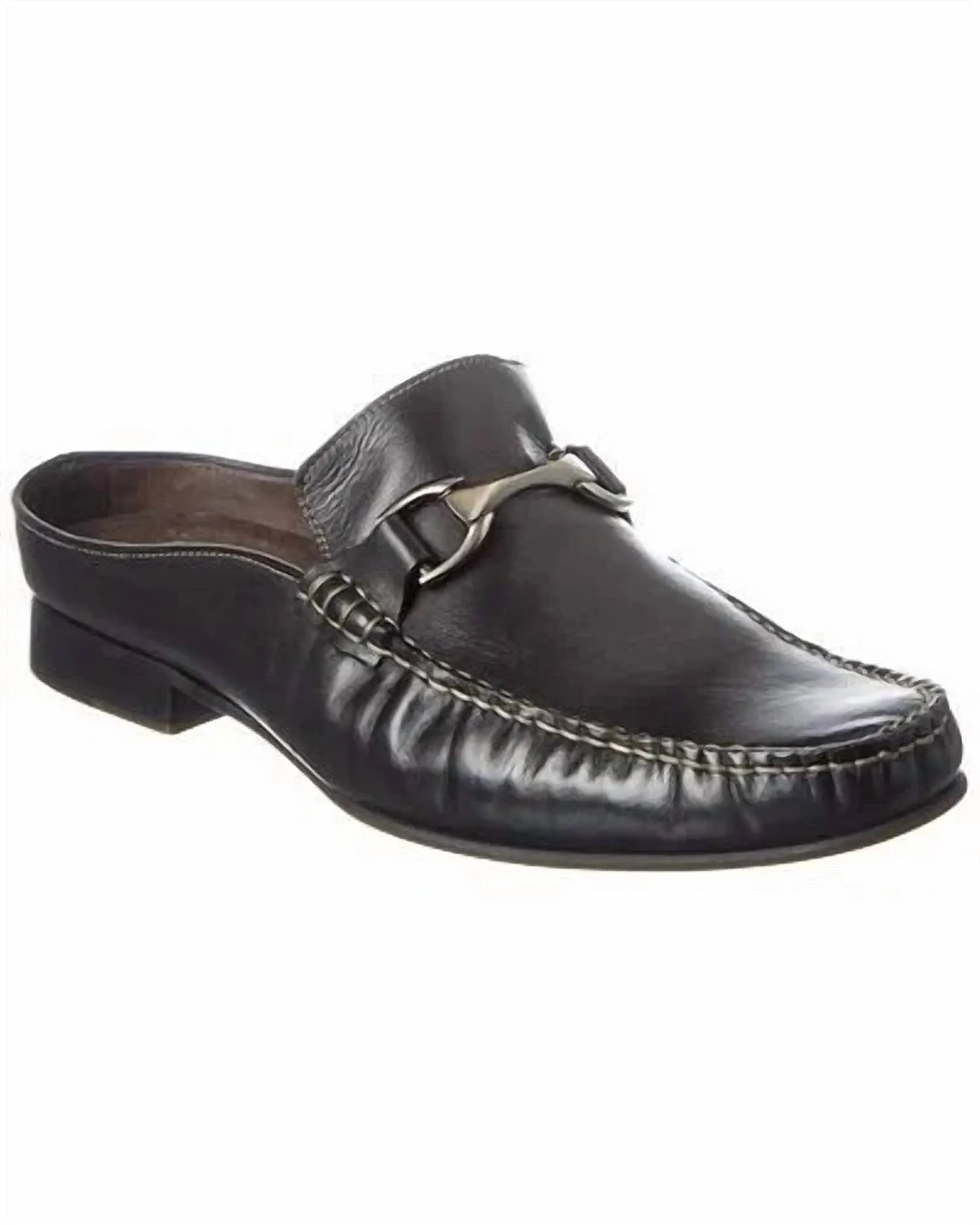 Men's Devon Leather Mule In Black