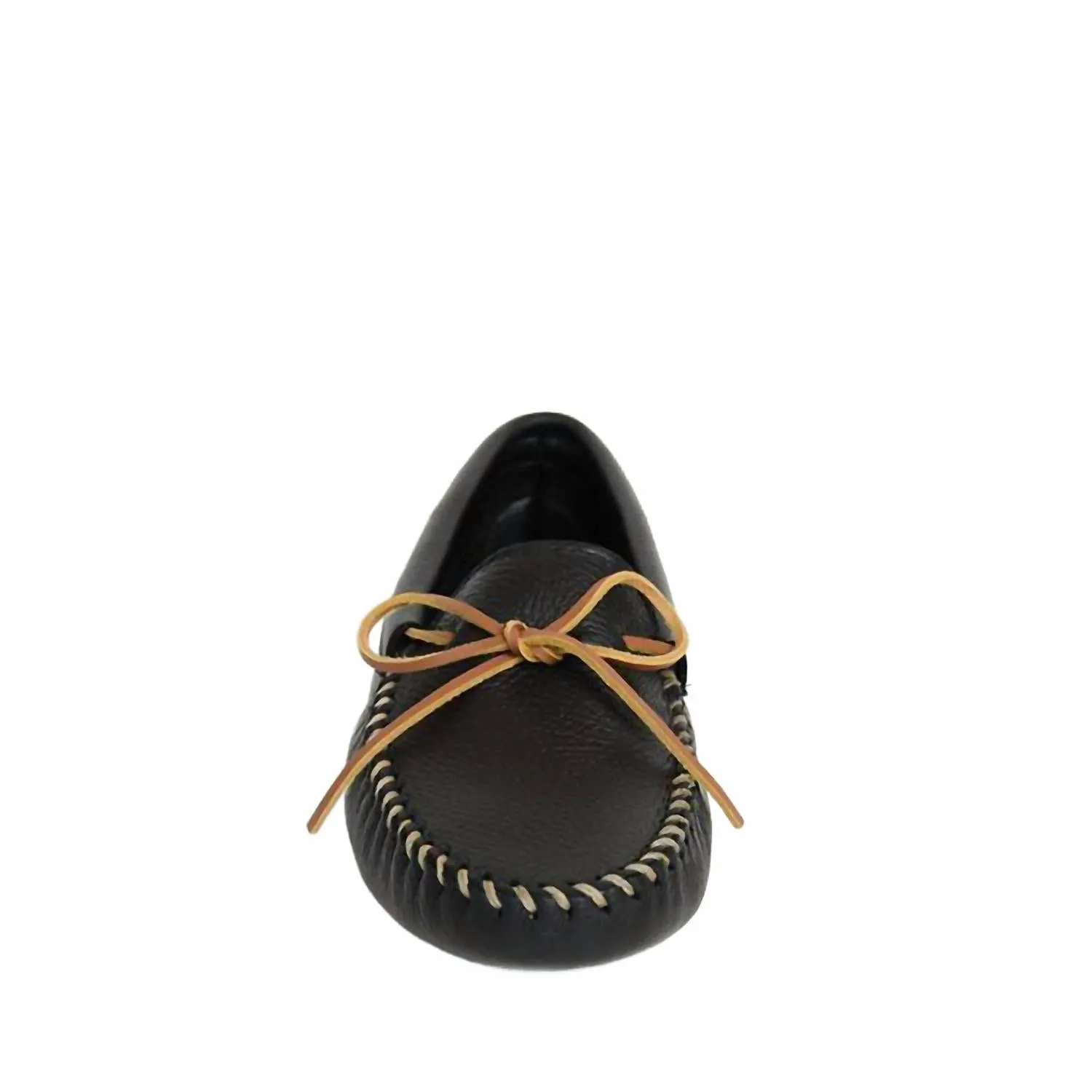 Men's Double Deerskin Softsole Moccasin In Black