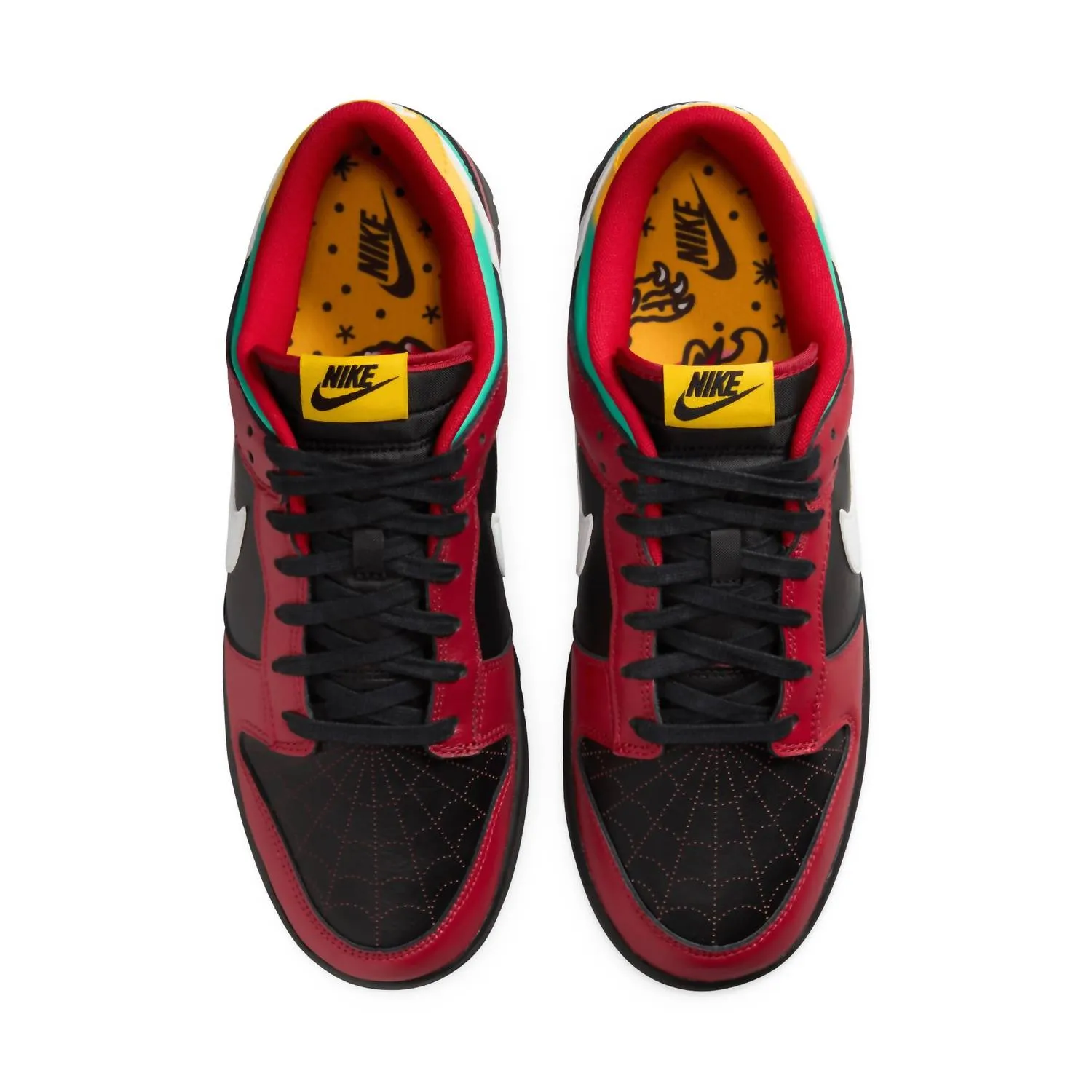 Men's Dunk Low Retro Ltd Tattoo Sneakers In Black/white-Gym Red-University Gold