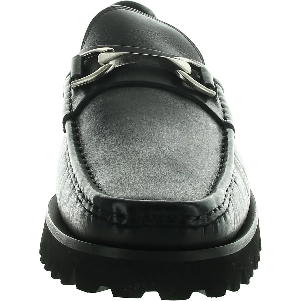 Mens Embellished Leather Loafers