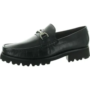 Mens Embellished Leather Loafers