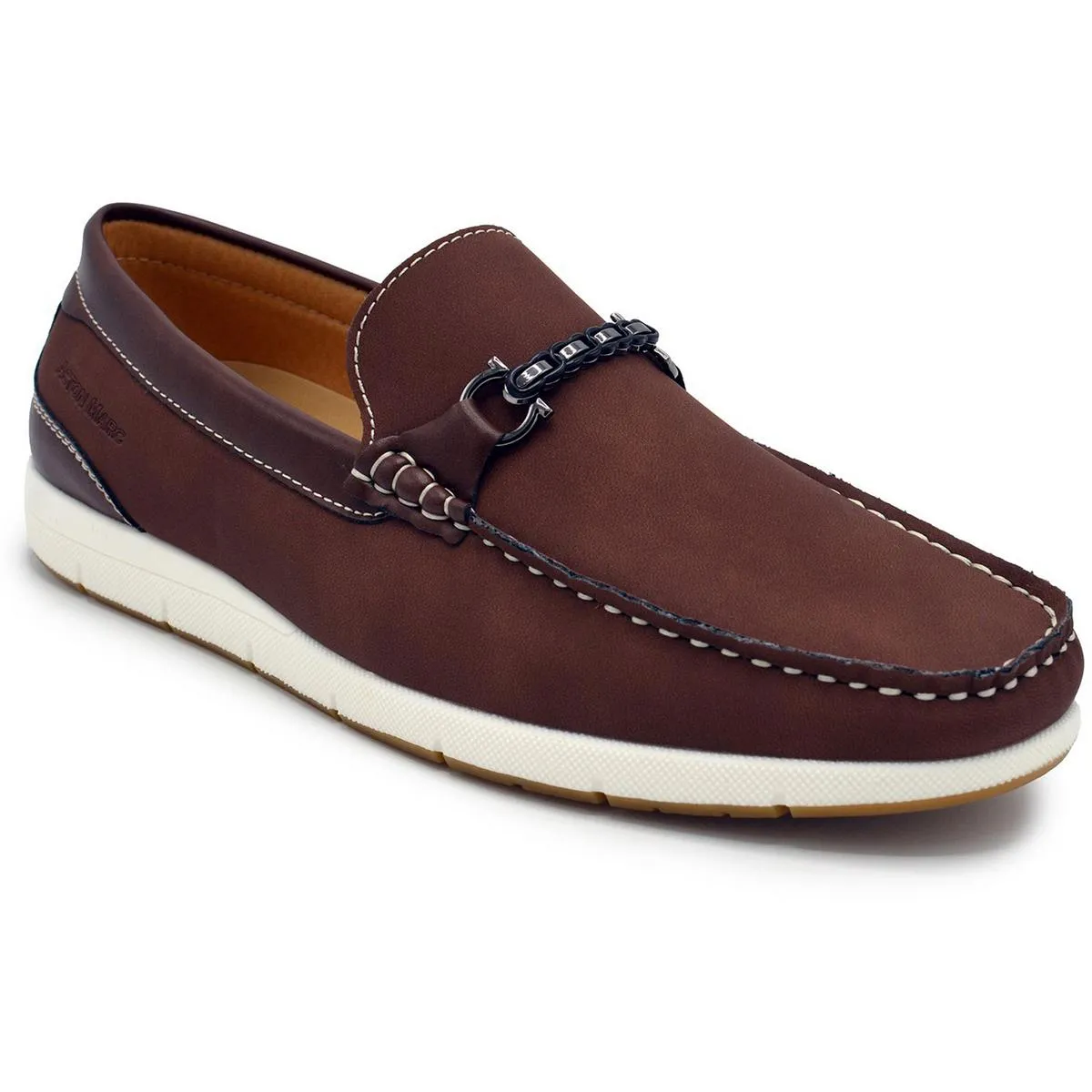 Mens Embellished Manmade Loafers