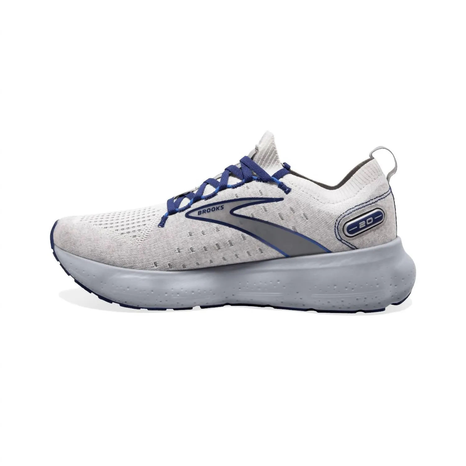 Men's Glycerin Stealthfit 20 Running Shoes In Oyster/alloy/blu Depths