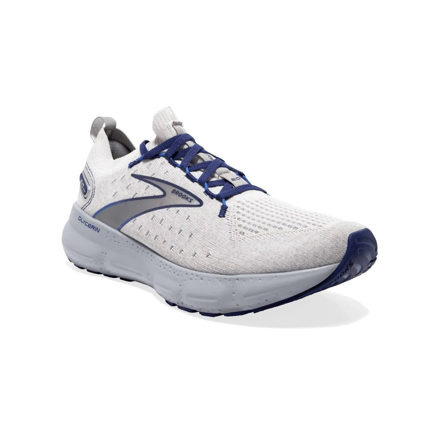 Men's Glycerin Stealthfit 20 Running Shoes In Oyster/alloy/blu Depths