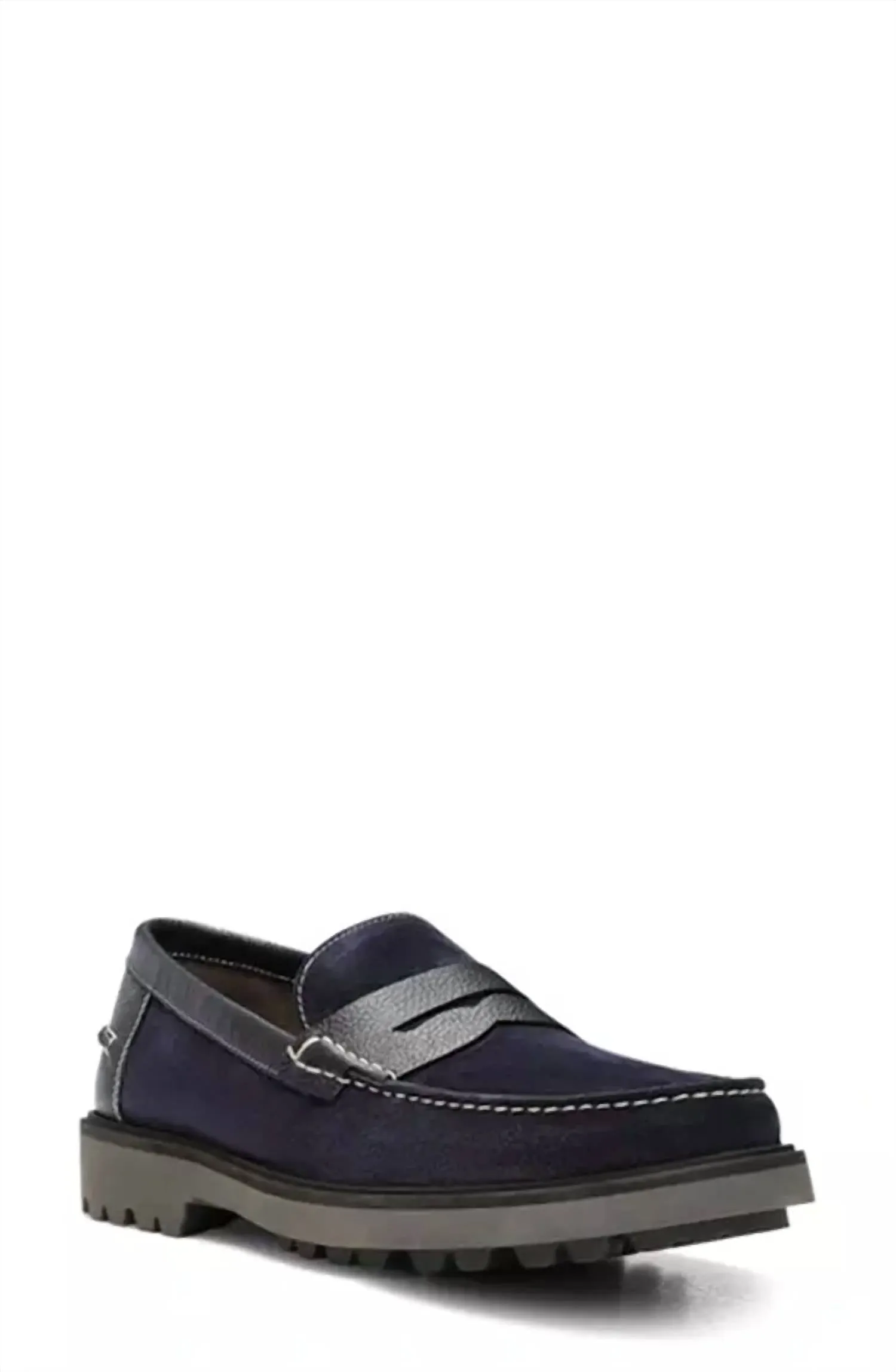 Men's Jimmy Suede Penny Loafer In Navy