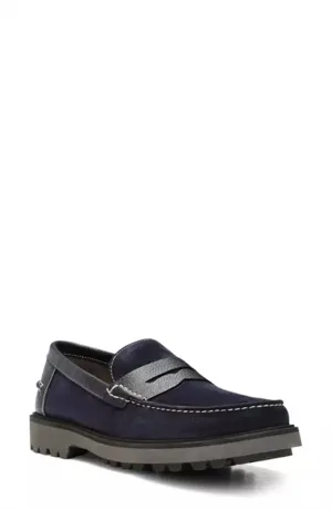 Men's Jimmy Suede Penny Loafer In Navy