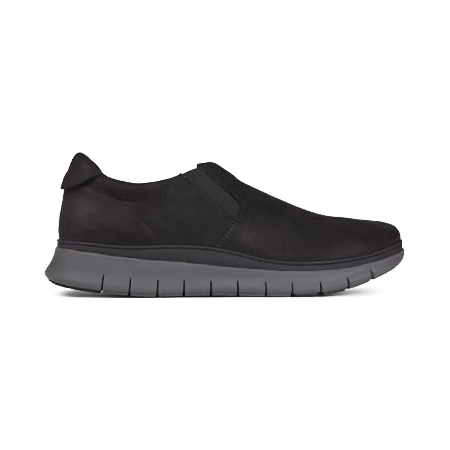 Men's Khai Nubuck Slip On Shoes In Black