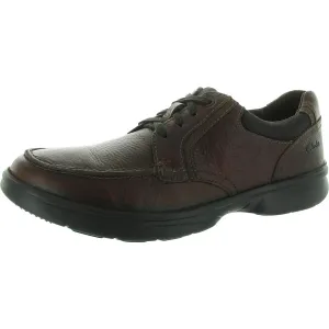 Mens Lace-Up Faux Leather Loafers