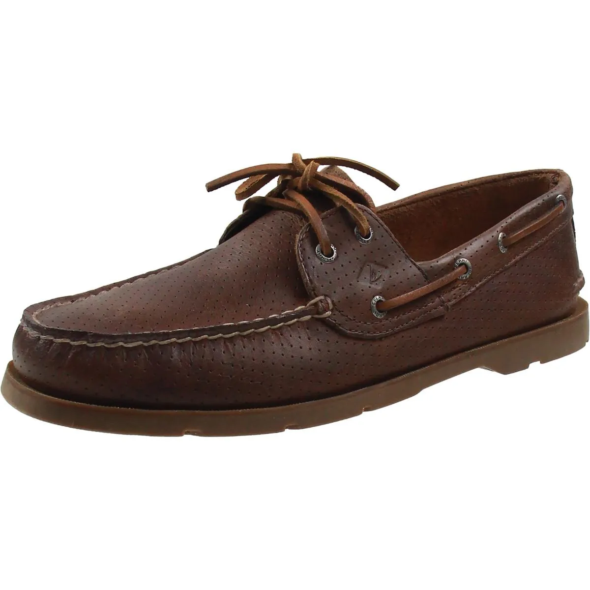 Mens Lace-Up Leather Boat Shoes