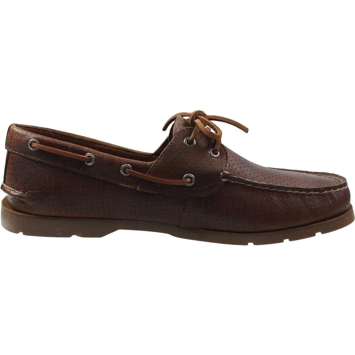 Mens Lace-Up Leather Boat Shoes