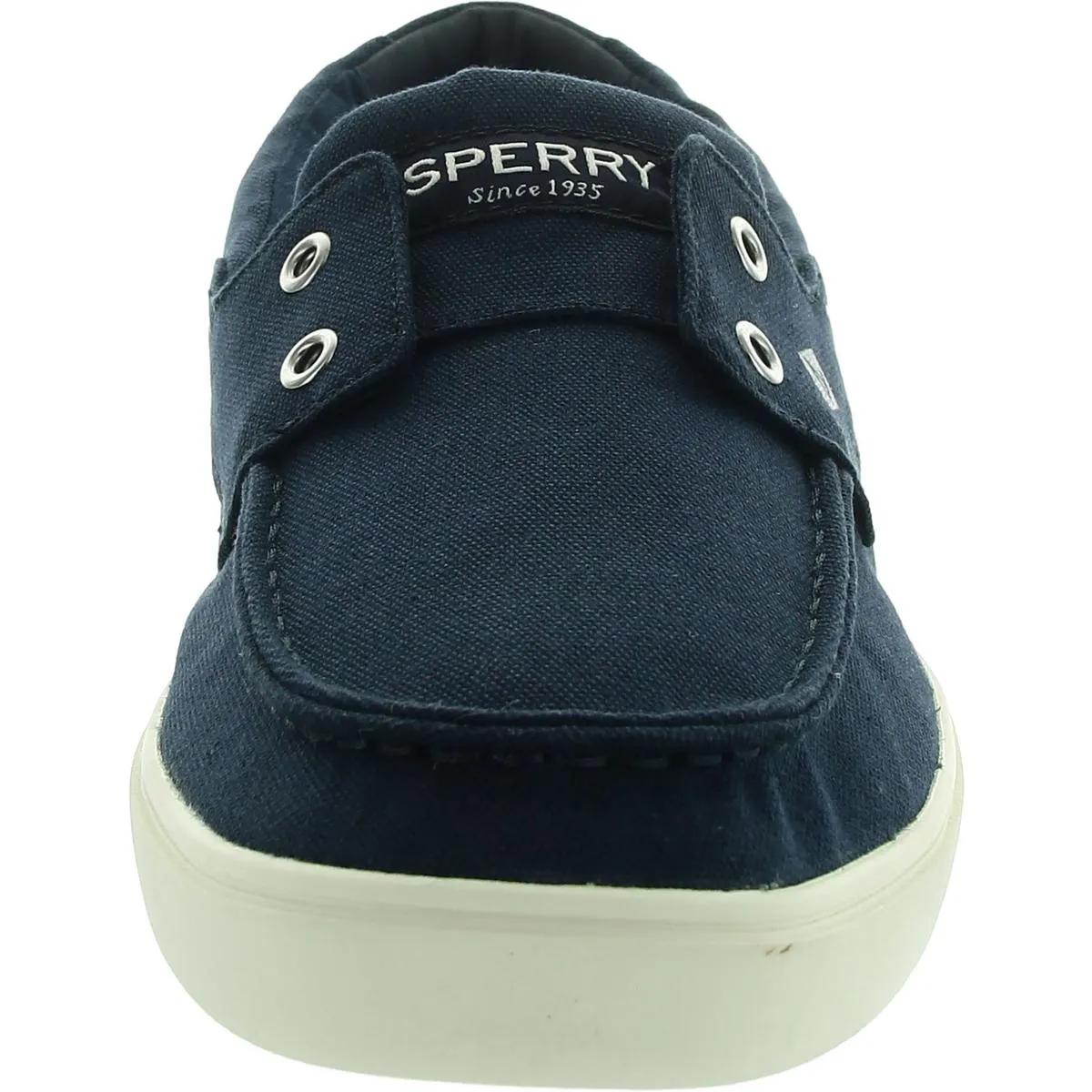Mens Laceless Canvas Boat Shoes