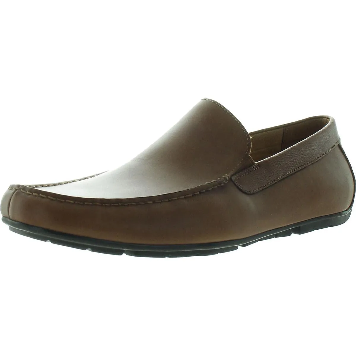 Mens Laceless Leather Driving Moccasins