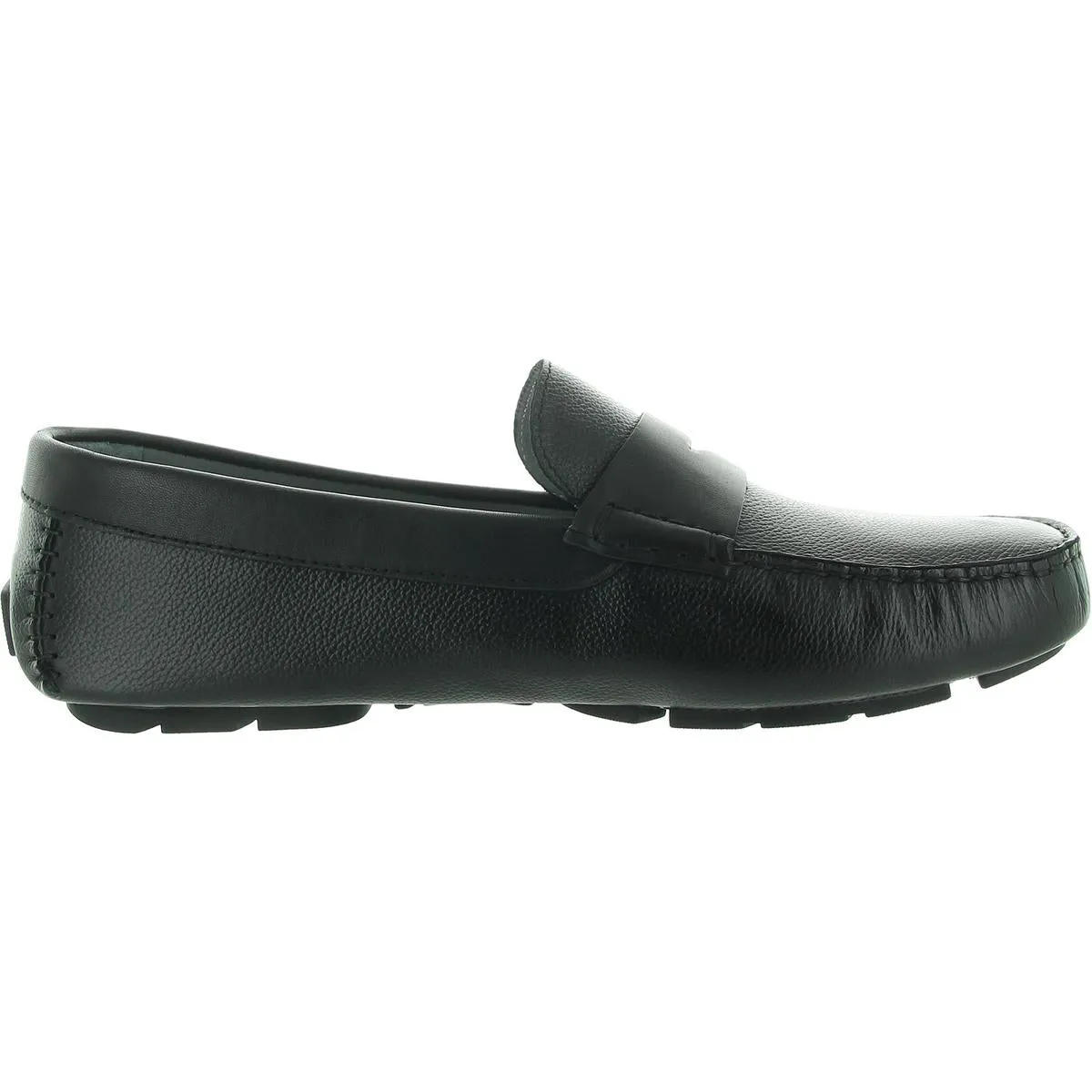 Mens Laceless Leather Driving Moccasins