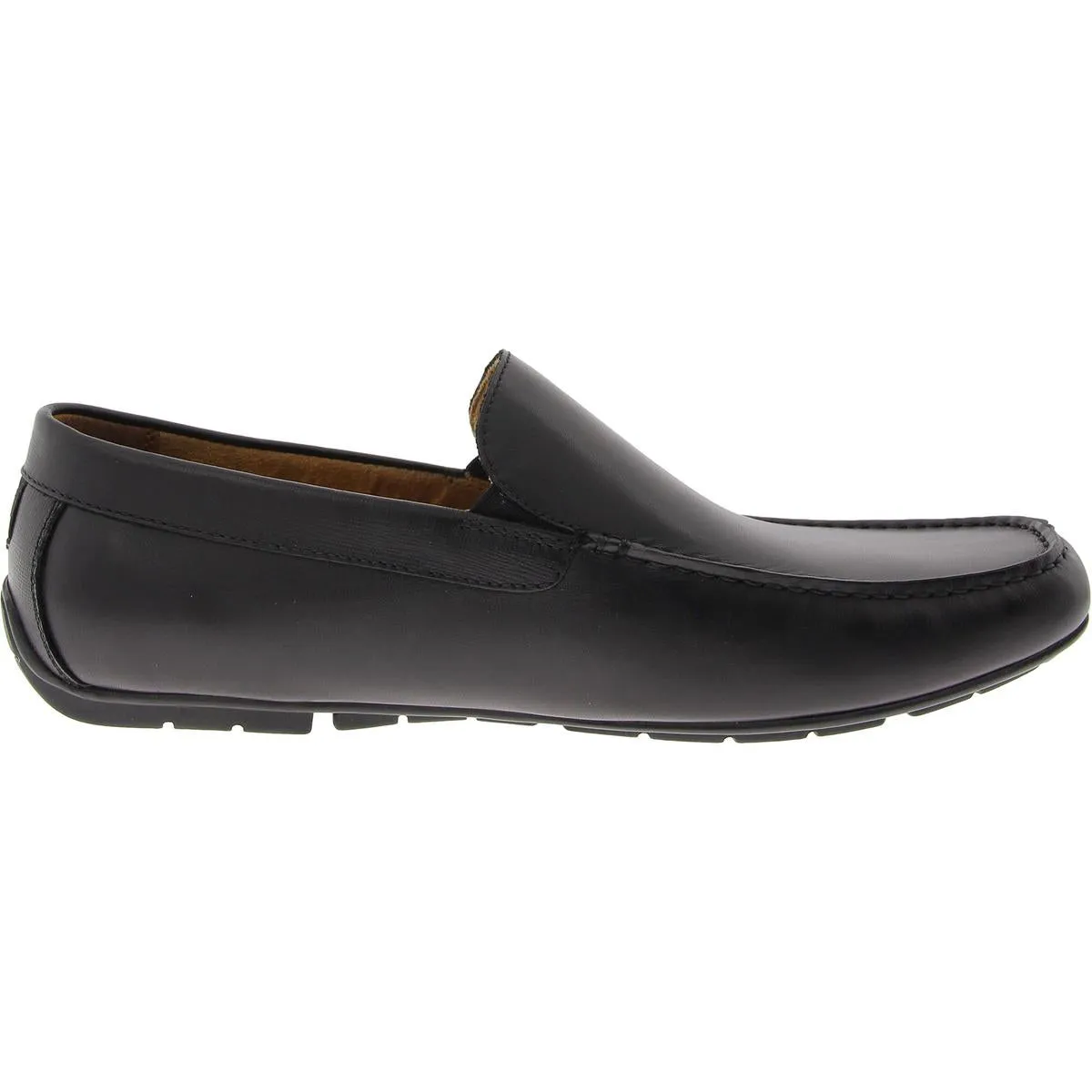 Mens Laceless Leather Driving Moccasins