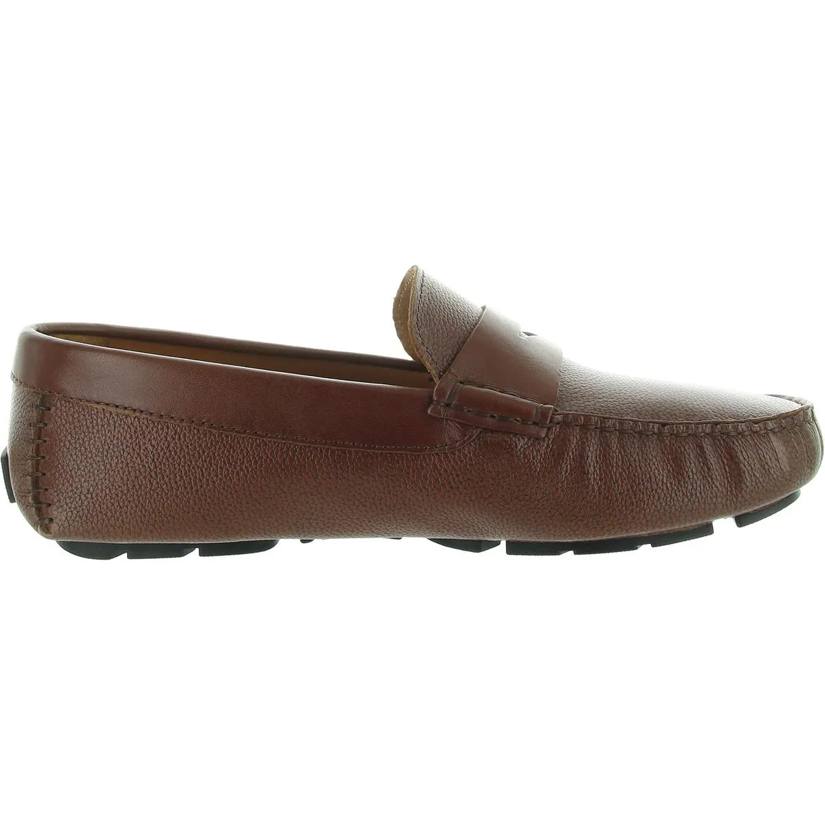 Mens Laceless Leather Driving Moccasins