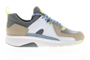 Men's Low Top Lace Up Sneakers Shoes In Lamper Beige, Pad. Swing/kit Bla
