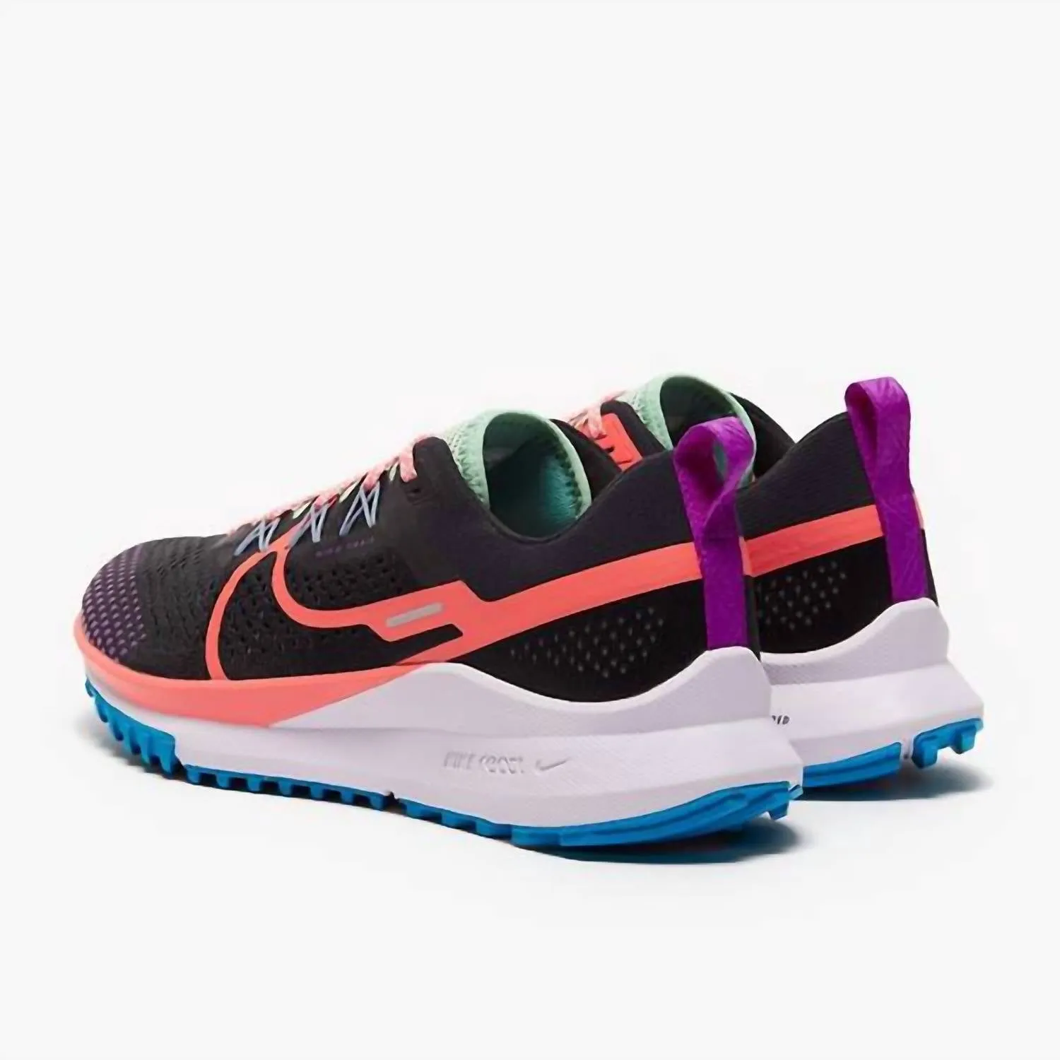 Men's React Pegasus Trail 4 Sneaker In Black/magic Ember-Purple
