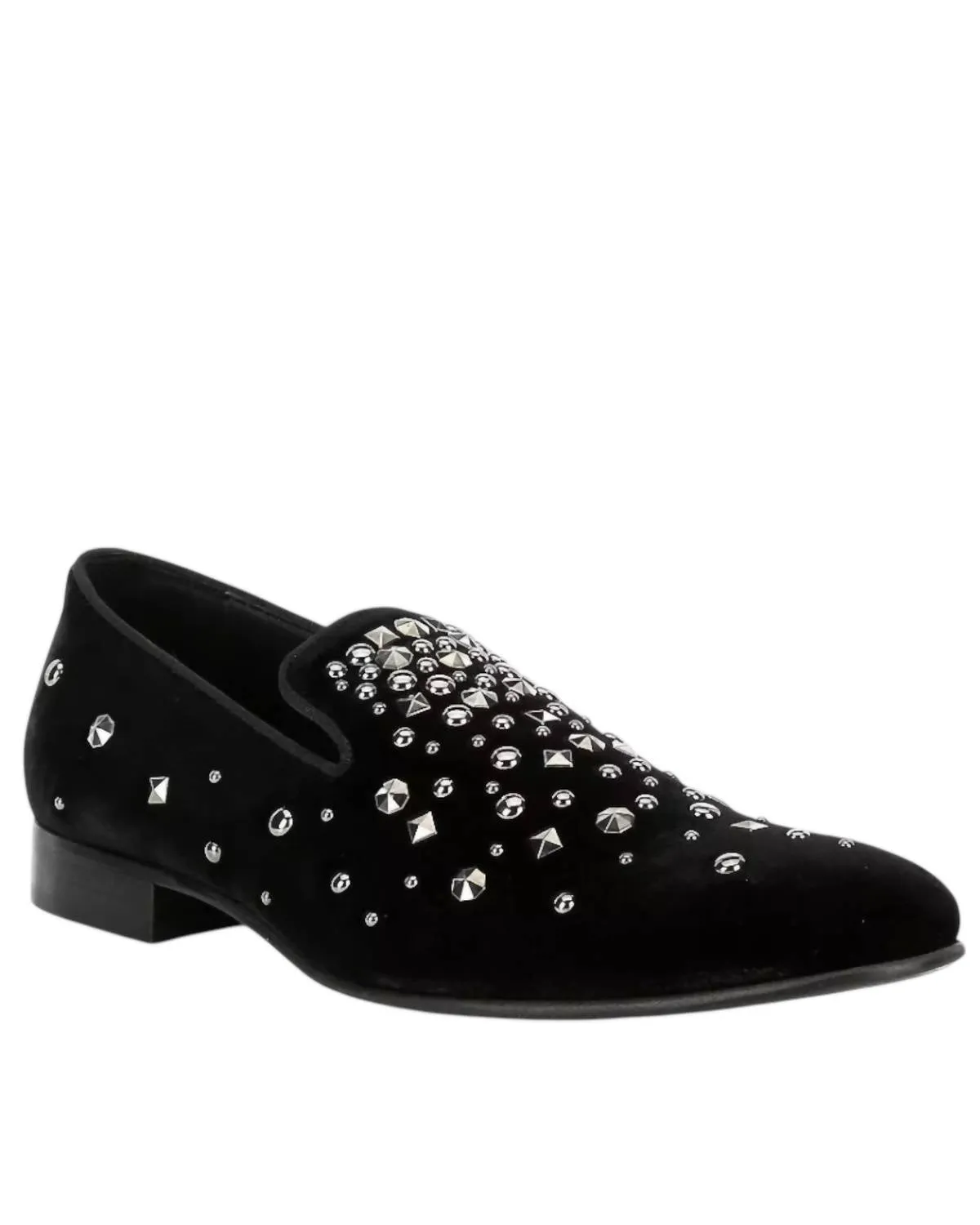 Men's Spencer Velvet Rhinestone Shoe In Black