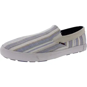Mens Striped Cable Knit Slip-on Shoes