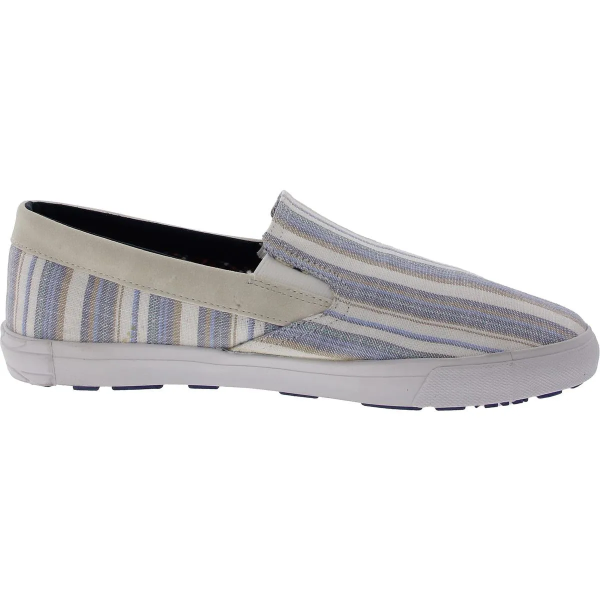 Mens Striped Cable Knit Slip-on Shoes
