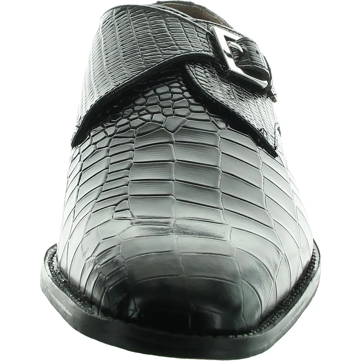 Mens Textured Leather Loafers