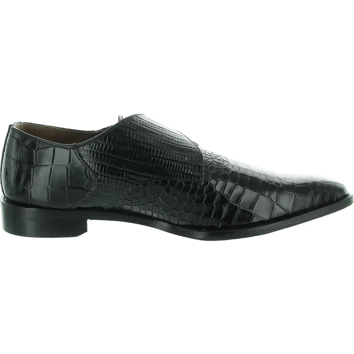 Mens Textured Leather Loafers