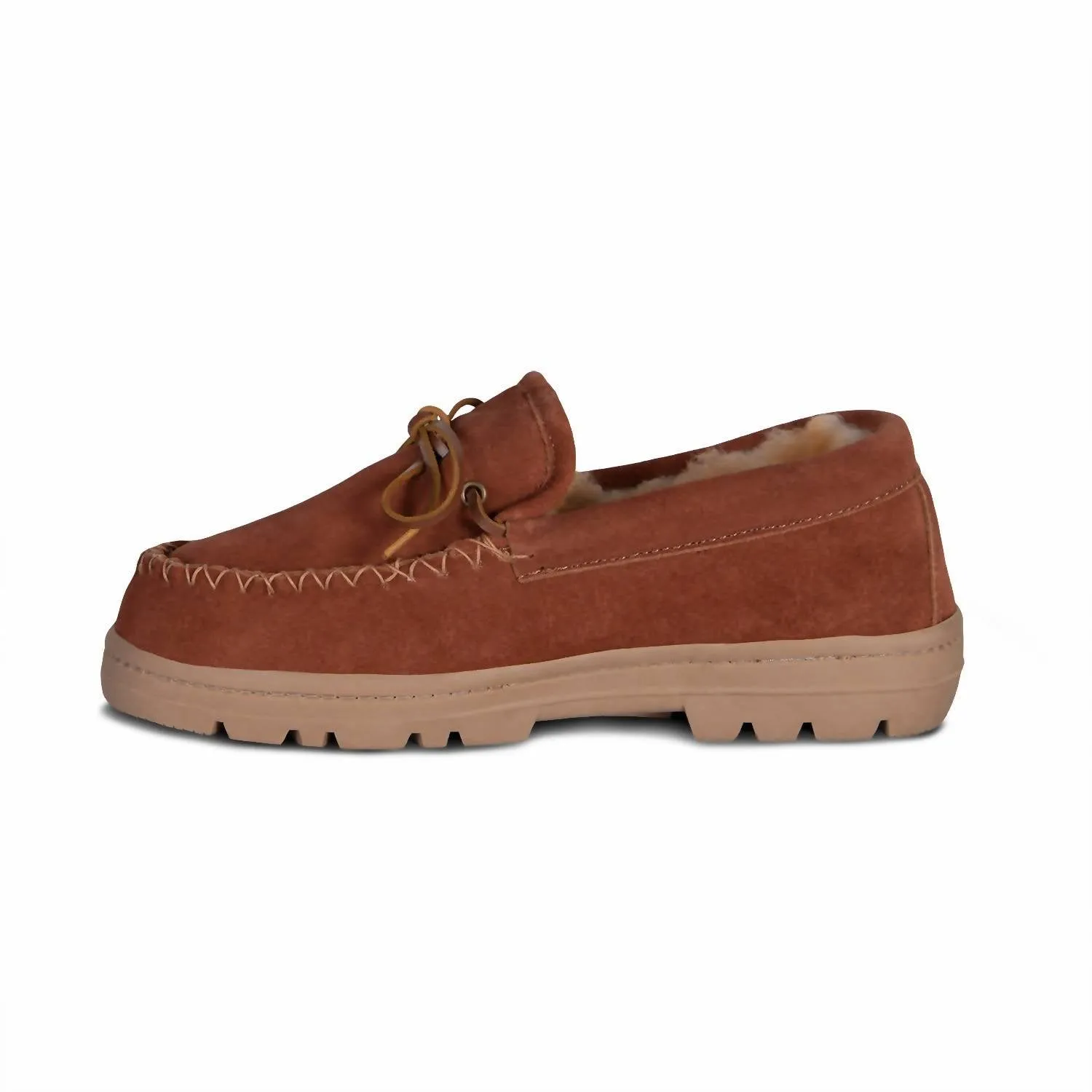 Men's Trekker Sheepskin Moccasins In Chestnut
